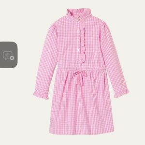 Girl's Sadie Ruffle Shirt Dress - Bloomsbury Party Gingham, Size 8 GUC
